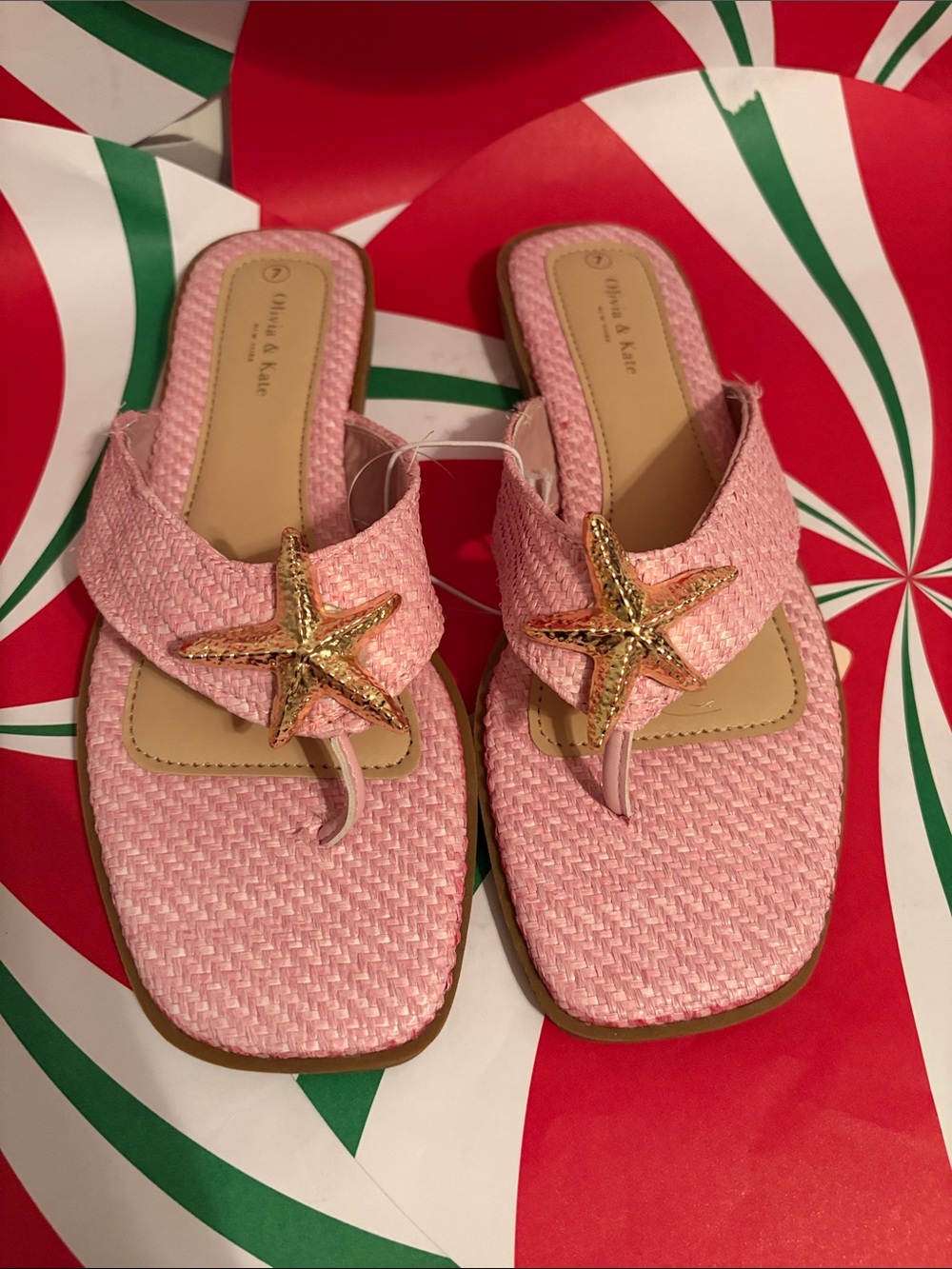 Pink Starfish Toe-Post Slides